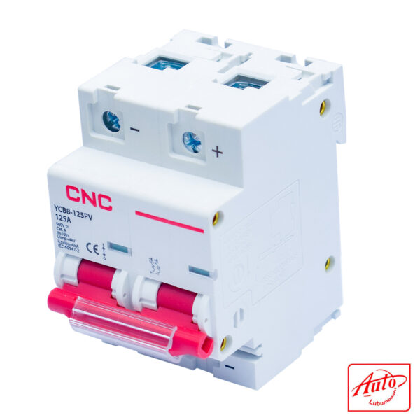 CNC YCB8-125PV 2P C125 DC500 Miniature Circuit Breaker – Heteropolarity, 6kA - Image 2