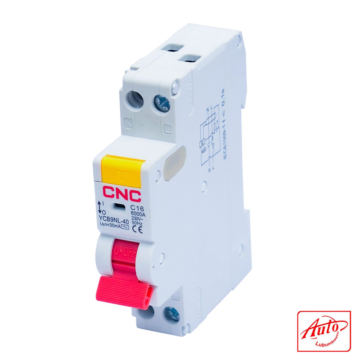 RCBO YCB9NL-40 – 1P+N – C16 – 6kA – 30mA – 230V – CNC Electric – Image 2