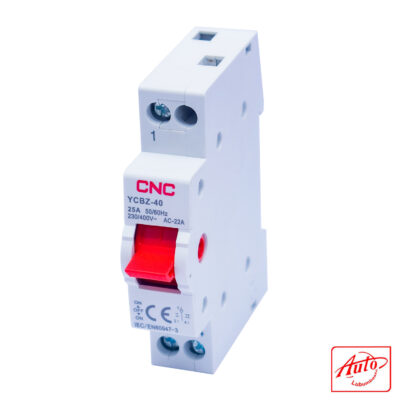 CNC YCBZ-40 1P 25A Changeover Switch – DIN Rail Mounted