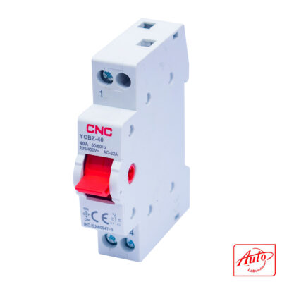 CNC YCBZ-40 1P 40A Changeover Switch – DIN Rail Mounted