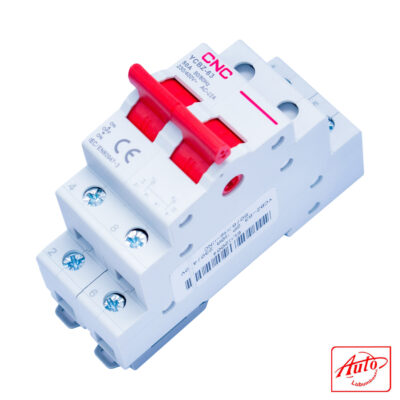 CNC YCBZ-63 2P 50A Changeover Switch – Manual Transfer, DIN Rail Mounted