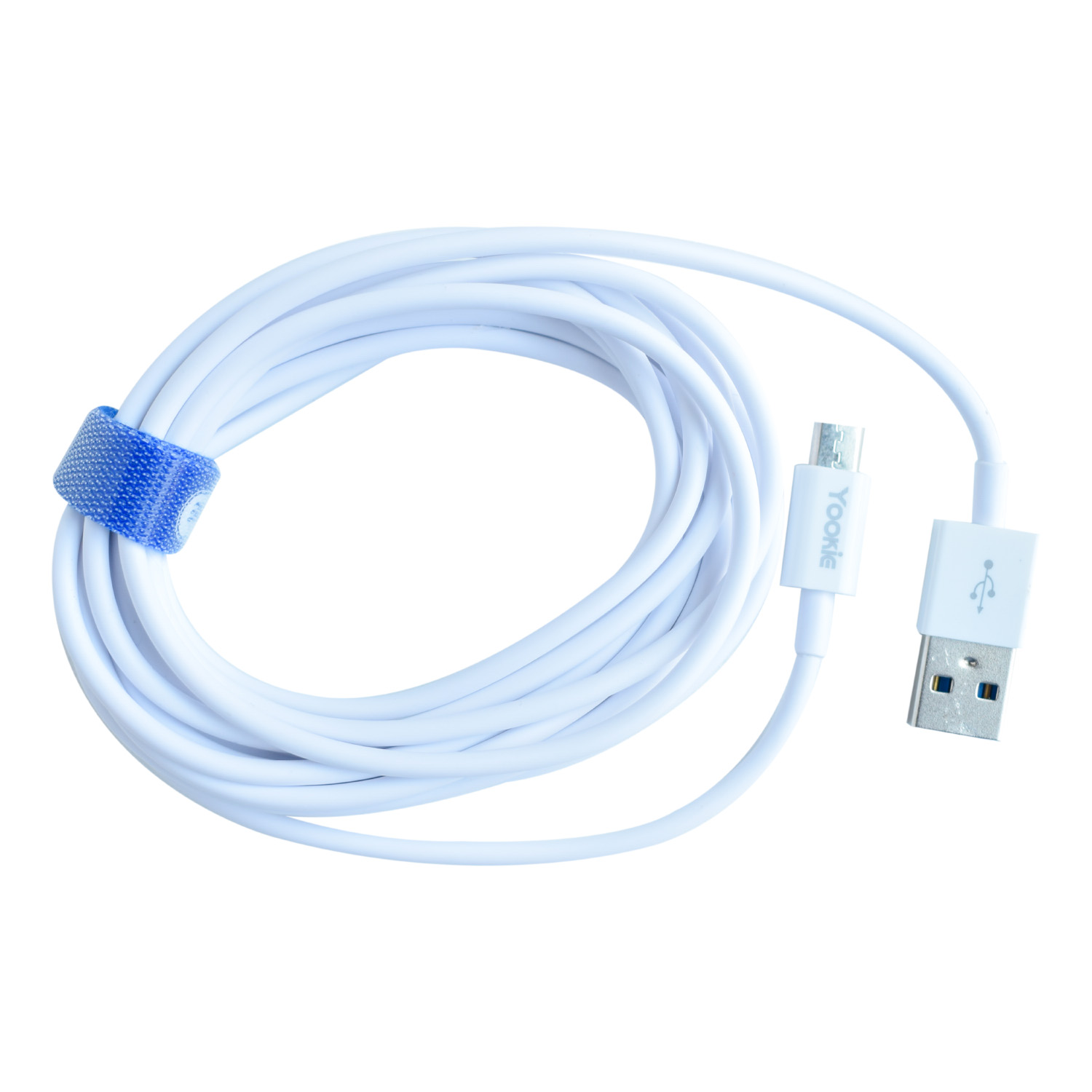 YOOKIE CB1 Micro USB Fast Charging Cable – 3m, 2.4A, Reinforced TPE, White - Image 2