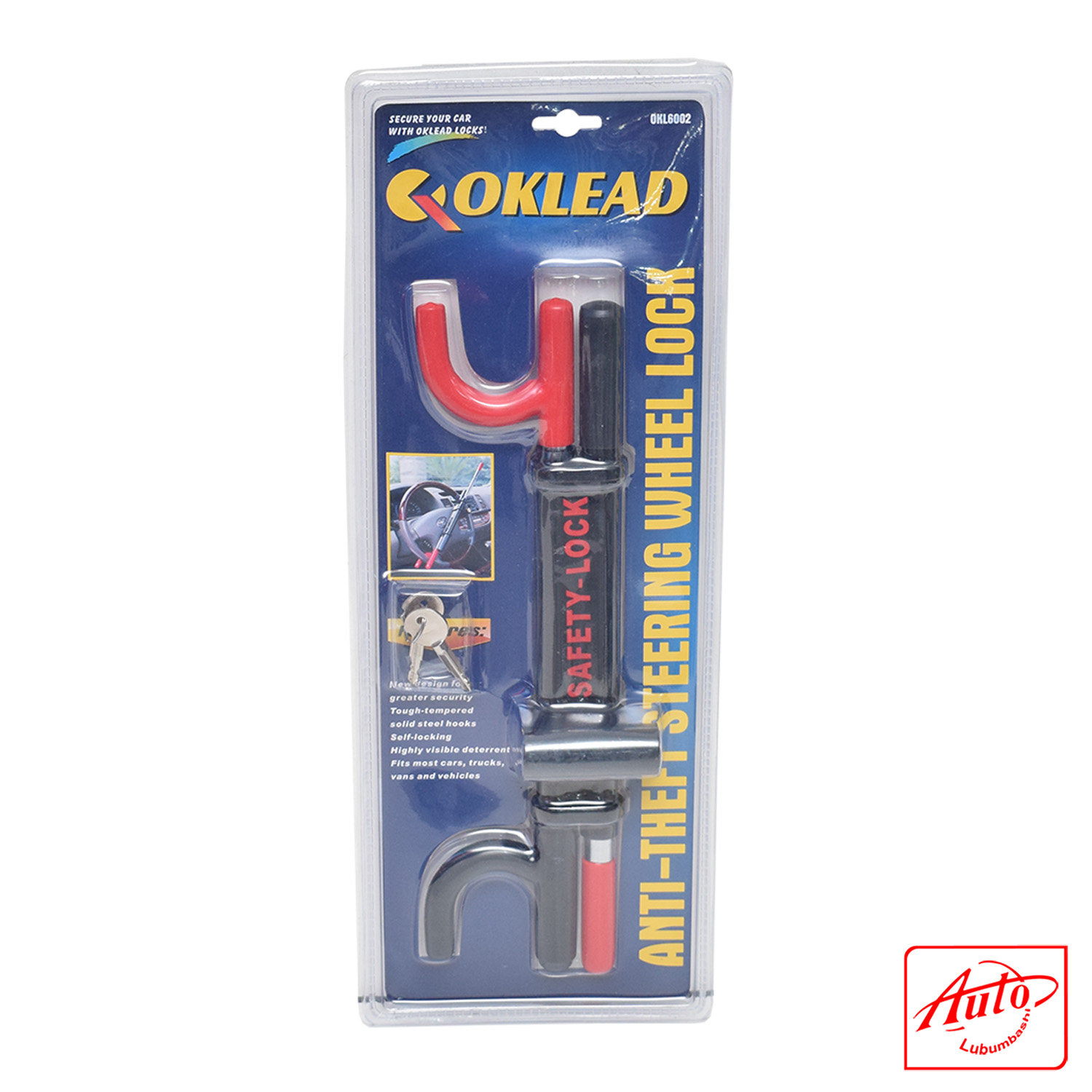 OKLead Anti-Theft Steering Wheel Lock – Model OKL6002, Heavy-Duty Steel, Universal Fit – Image 3