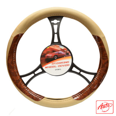 Auto Practic CV305L Steering Wheel Cover – PU Leather, Large Size (15.5–16 inch)