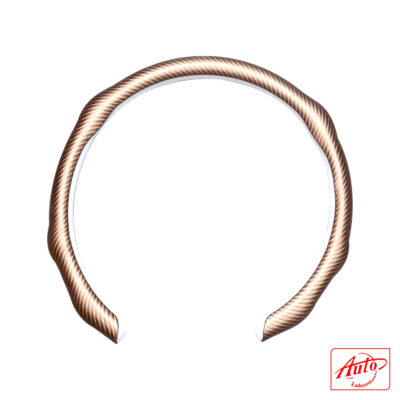 Sport Carbon Fiber Steering Wheel Cover – Half-Wrap Segmented Design (Dark Gold, Universal 15 Inch)