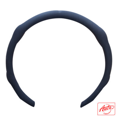 Universal Steering Wheel Cover – Dark Textured Ergonomic Grip (Grey)