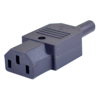 IEC C13 Rewireable Power Connector – 10A – 250V – 3-Pin Female Plug