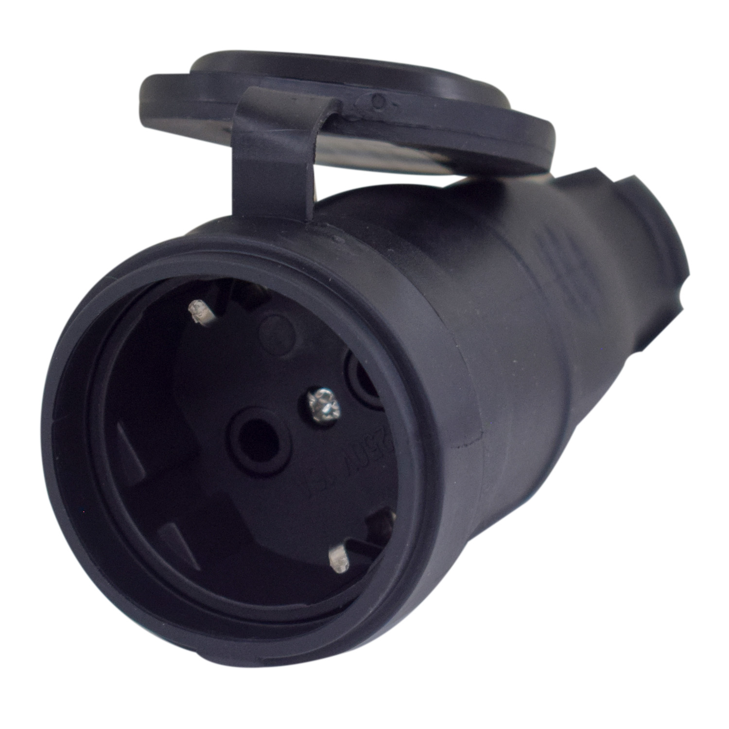 Rubber Schuko Socket & Plug – 16A – 2-Pin – EU Type - Image 2