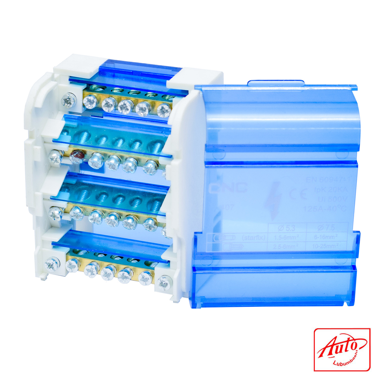 Terminal Block Junction Box – DIN Rail – 2-Level – Flame Retardant – 125A – 500V – Single Phase ATY 4 × 7 - Image 3