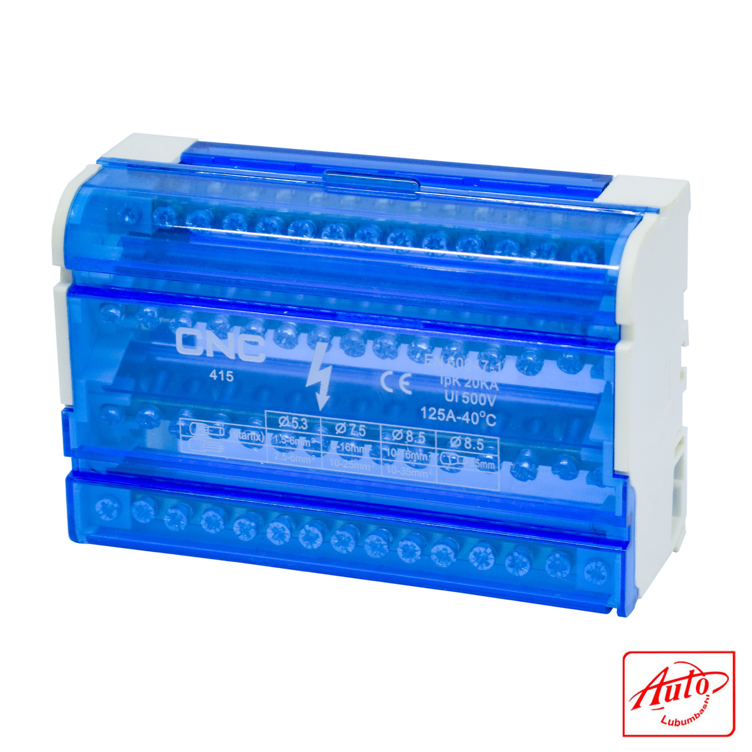 Terminal Block Junction Box – DIN Rail – 2-Level – Flame Retardant – 125A – 500V – Single Phase ATY 4 × 15 - Image 2