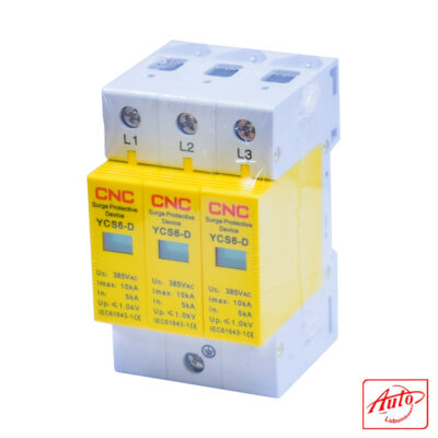 YCS6-D 3P Surge Protection Device – 385V – 5–10kA – Yellow Indicator – 36mm – DIN Rail