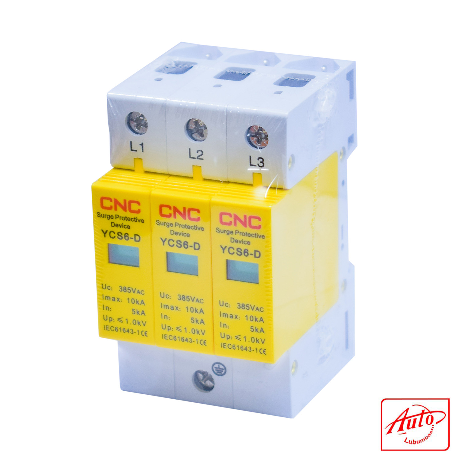 YCS6-D 3P Surge Protection Device – 385V – 5–10kA – Yellow Indicator – 36mm – DIN Rail – Image 2