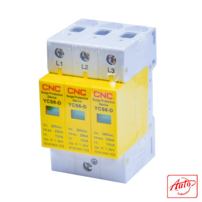 YCS6-D 3P Surge Protection Device – 385V – 10–20kA – Yellow Indicator – 36mm – DIN Rail