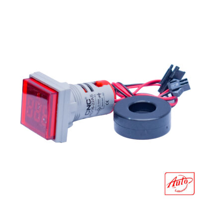 AD16-22AS R Square Digital Ammeter – 0–100A – AC380V – Red LED – 22mm Panel Mount