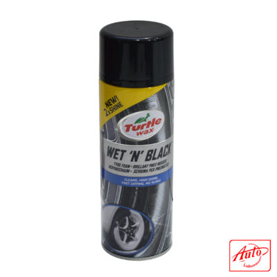 Turtle Wax Wet 'N' Black Tyre Foam – 2-in-1 Cleaner & Shine Spray