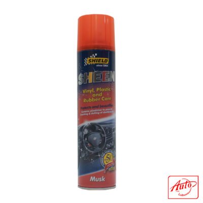 Shield Sheen Vinyl, Plastic & Rubber Care – Musk Scent, 300ml Spray