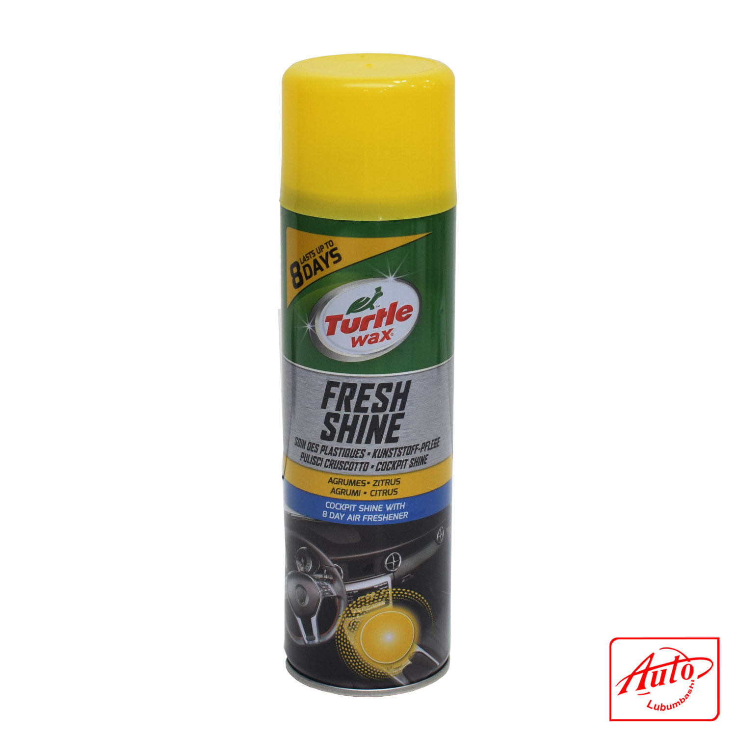 Turtle Wax Fresh Shine Cockpit Shine – Citrus Scent, 500ml Interior Plastic Cleaner & Air Freshener - Image 2
