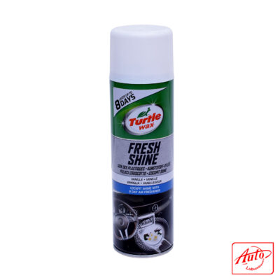 Turtle Wax Fresh Shine Cockpit Shine – Vanilla Scent, 500ml Interior Plastic Cleaner & Air Freshener