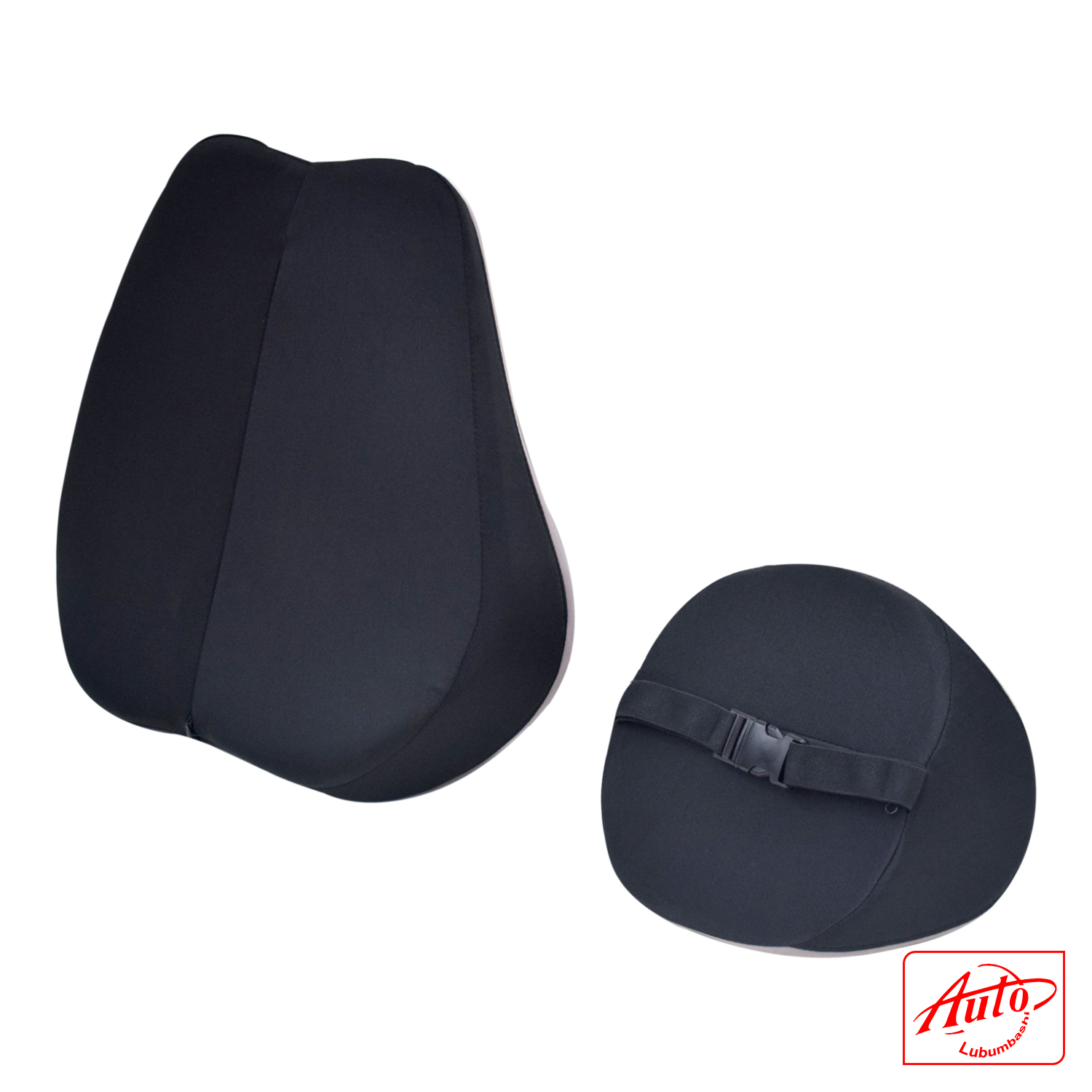 Duramax High-Density Memory Foam Car Spine Backrest & Neck Cushion Set – Gray - Image 3