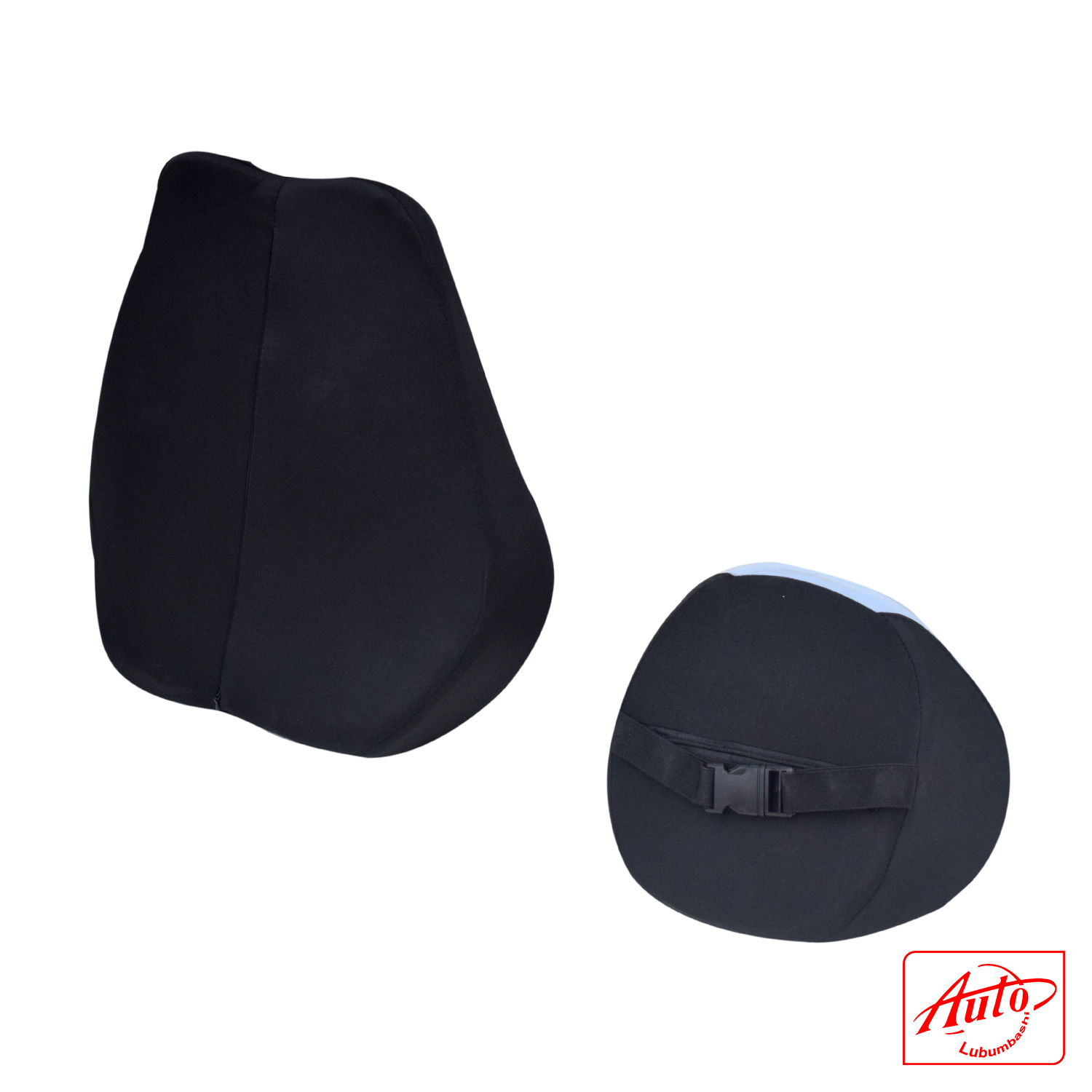 Duramax High-Density Memory Foam Car Spine Backrest & Neck Cushion Set – Blue - Image 3