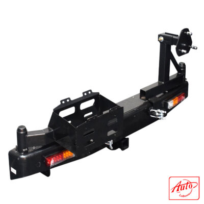 Deluxe Rear Steel Bull Bar – Toyota Hilux Revo 2016–2019 with Jerry Can & Spare Tire Support