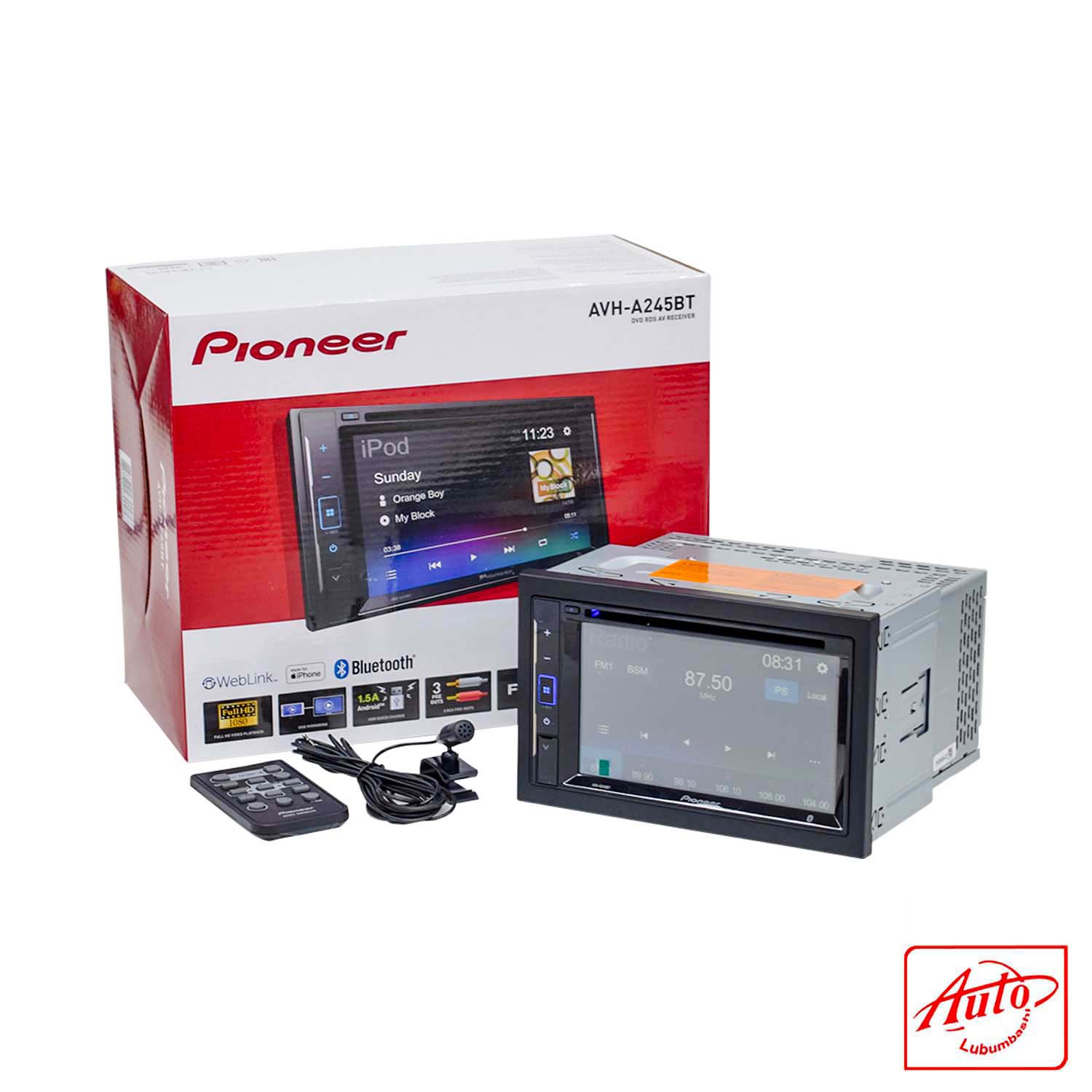 Pioneer AVH-A245BT – 6.2" Double-DIN Multimedia AV Receiver – Image 4