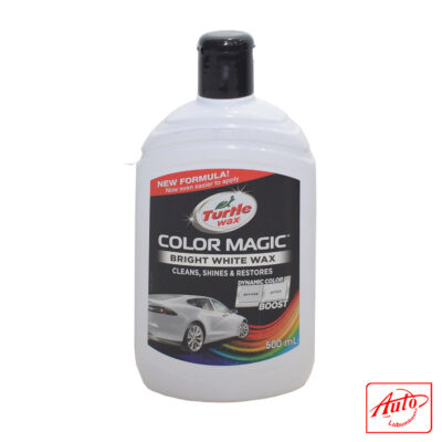 Turtle Wax Color Magic Bright White Wax – 500ml, Liquid Polish for White Vehicles