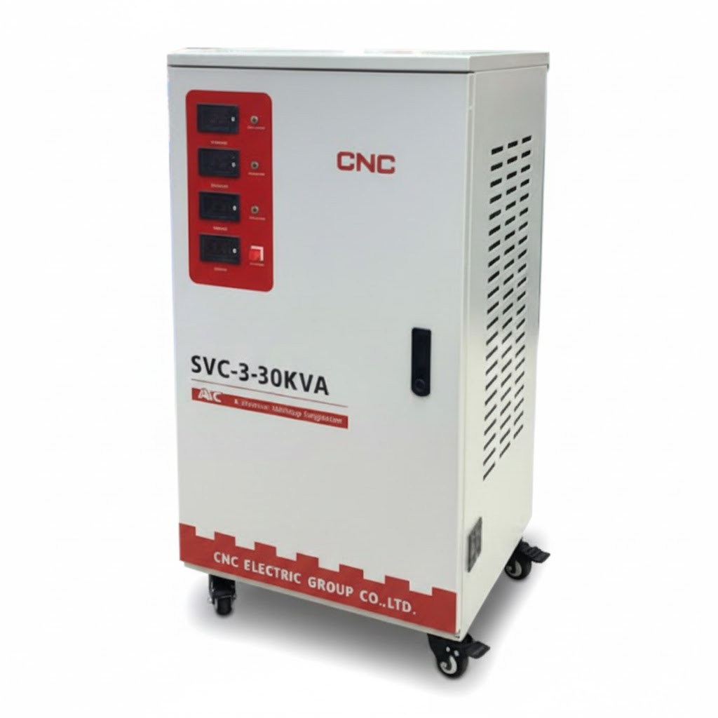 Three-Phase Voltage Stabilizer – Thermal Relay – 30KVA – Input 240–430V / Output 380V – CNC Compatible - Image 2