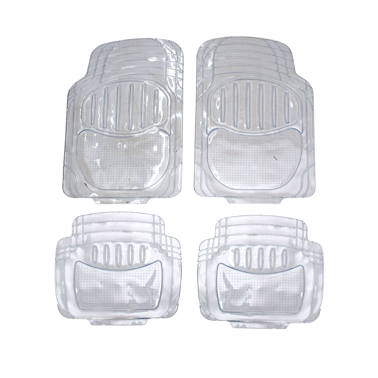 Universal 4-Piece Clear Car Floor Mats – PVC/Rubber All-Weather Protection – Image 2
