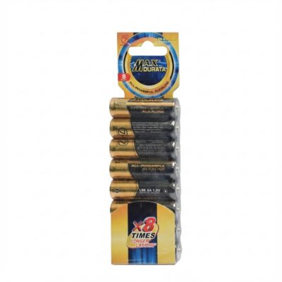 Max Durata LR6 AA Alkaline Battery – 8-Pack, 1.5 V