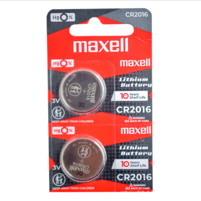 Maxell CR2016 Lithium Coin Cell Batteries – 3V, Mercury-Free, 10-Year Shelf Life