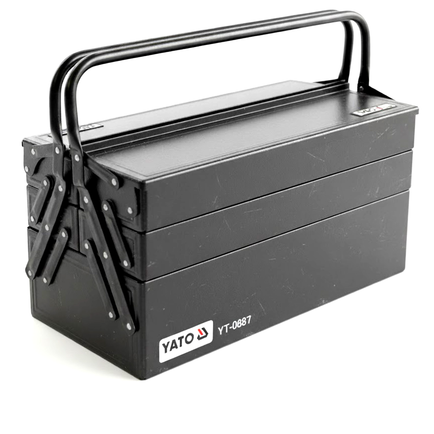 YATO Cantilever Tool Box – Model YT-0887 (475×230×365 mm, Aluminum) – Image 2