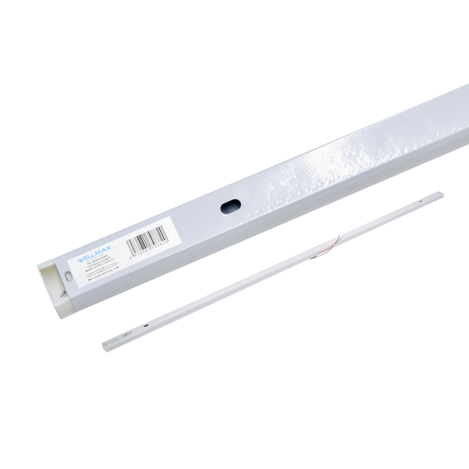 WELLMAX Iron Sheet Bracket – 1.2M – For T8 Tube – Single Tube Mount - Image 2