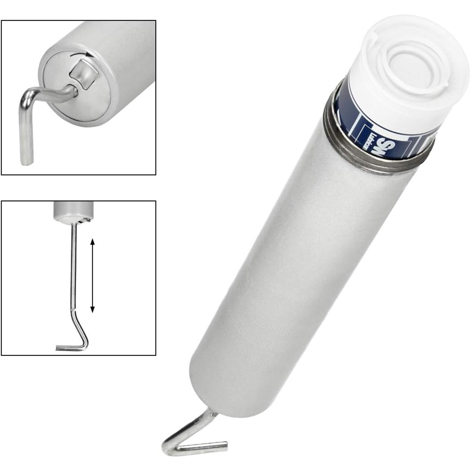 Grease Gun – 400 cm³ – Stainless Steel Silver Grey Lacquered – Image 5