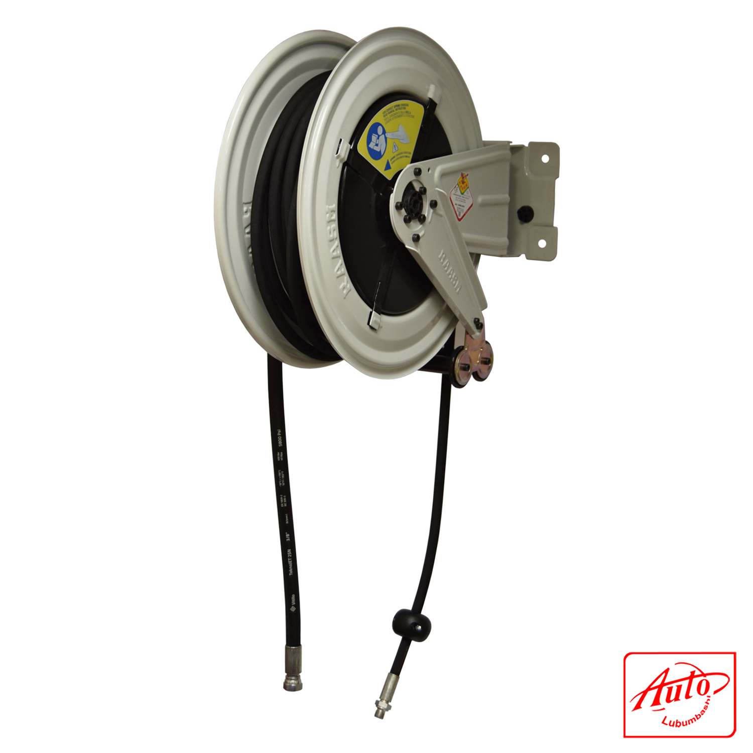 RAASM Grease Hose Reel – 12 m, 400 bar, 1/4" – Image 2