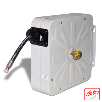 DMECL Enclosed Grease/Oil/Water Hose Reel – 10 m, 20–350 bar, 1/4" Inlet/Outlet