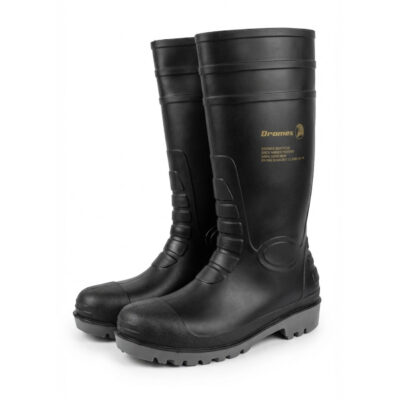 Dromex Sparticus Gumboots DF-SP-STCM – Safety Gum Boots (S5, Size 5, Black)