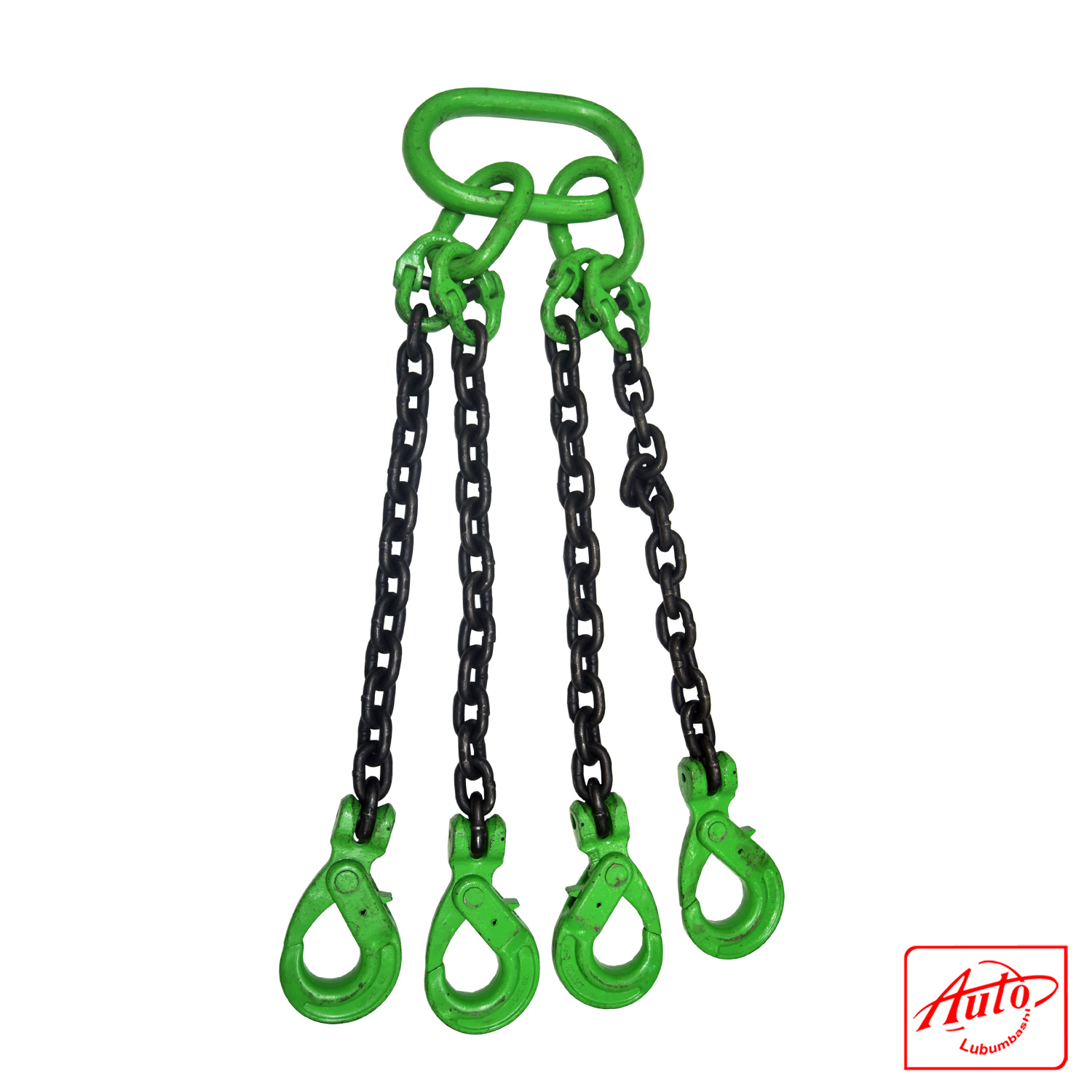 Four-Leg Chain Sling – 22 mm × 1 m – Shackled Hooks with Safety Latch – Image 2