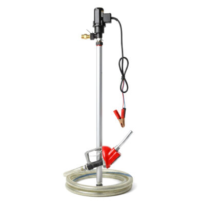 12V Drum Oil Pump – 70 L/min with Hose, Gun, and Digital Flow Meter