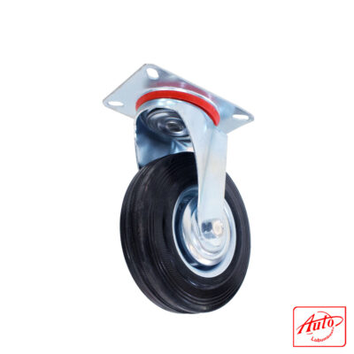 Vorel 87313 Swivel Caster – Black Rubber – Ø 125 mm
