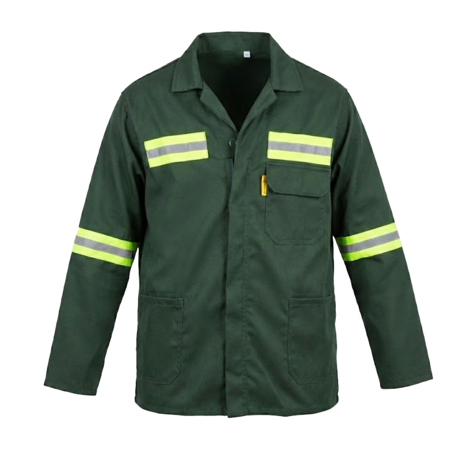 Dromex – Poly Viscose Acid-Resistant Reflective Jacket (Bottle Green, Size 32/S) - Image 2