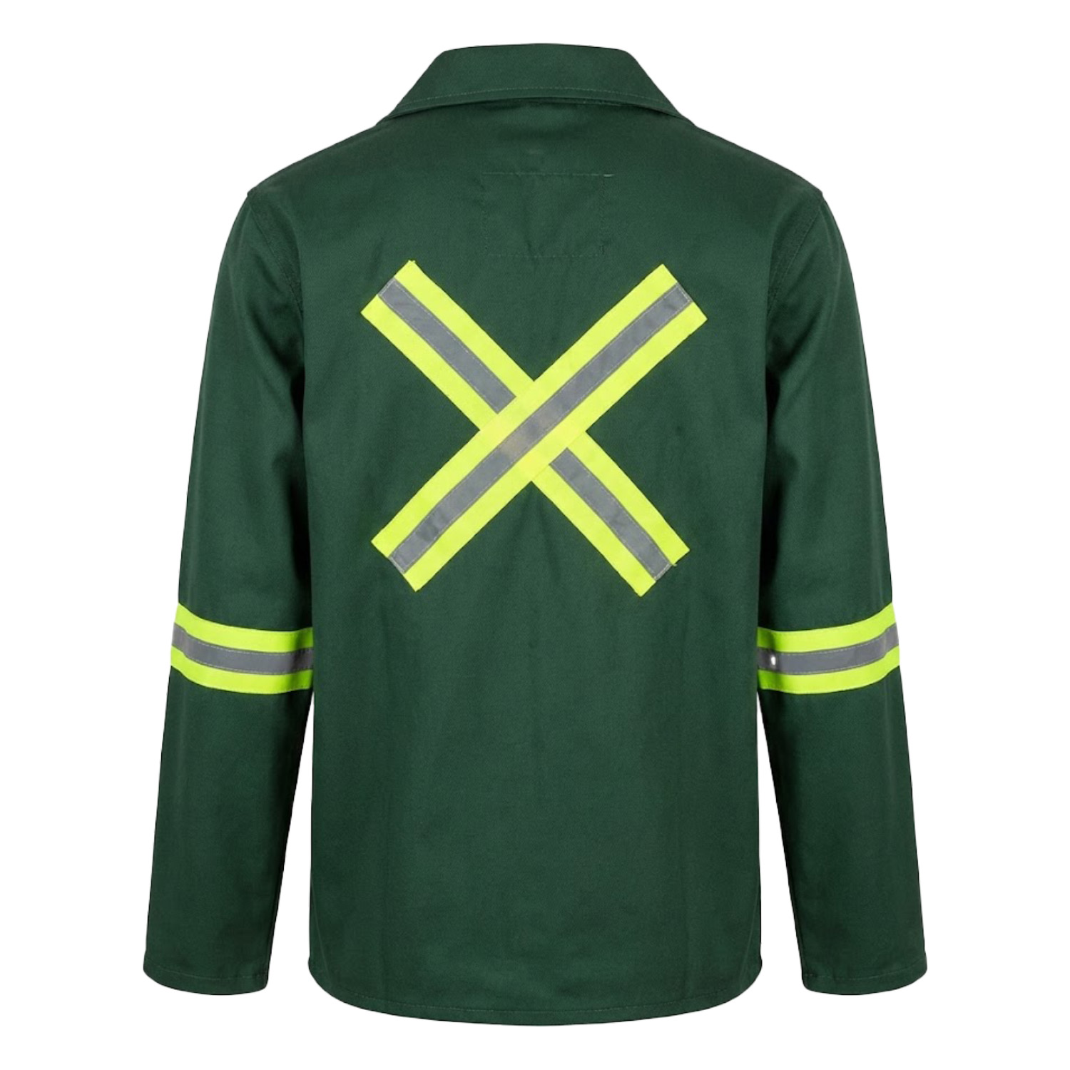 Dromex – Poly Viscose Acid-Resistant Reflective Jacket (Bottle Green, Size 32/S) - Image 3