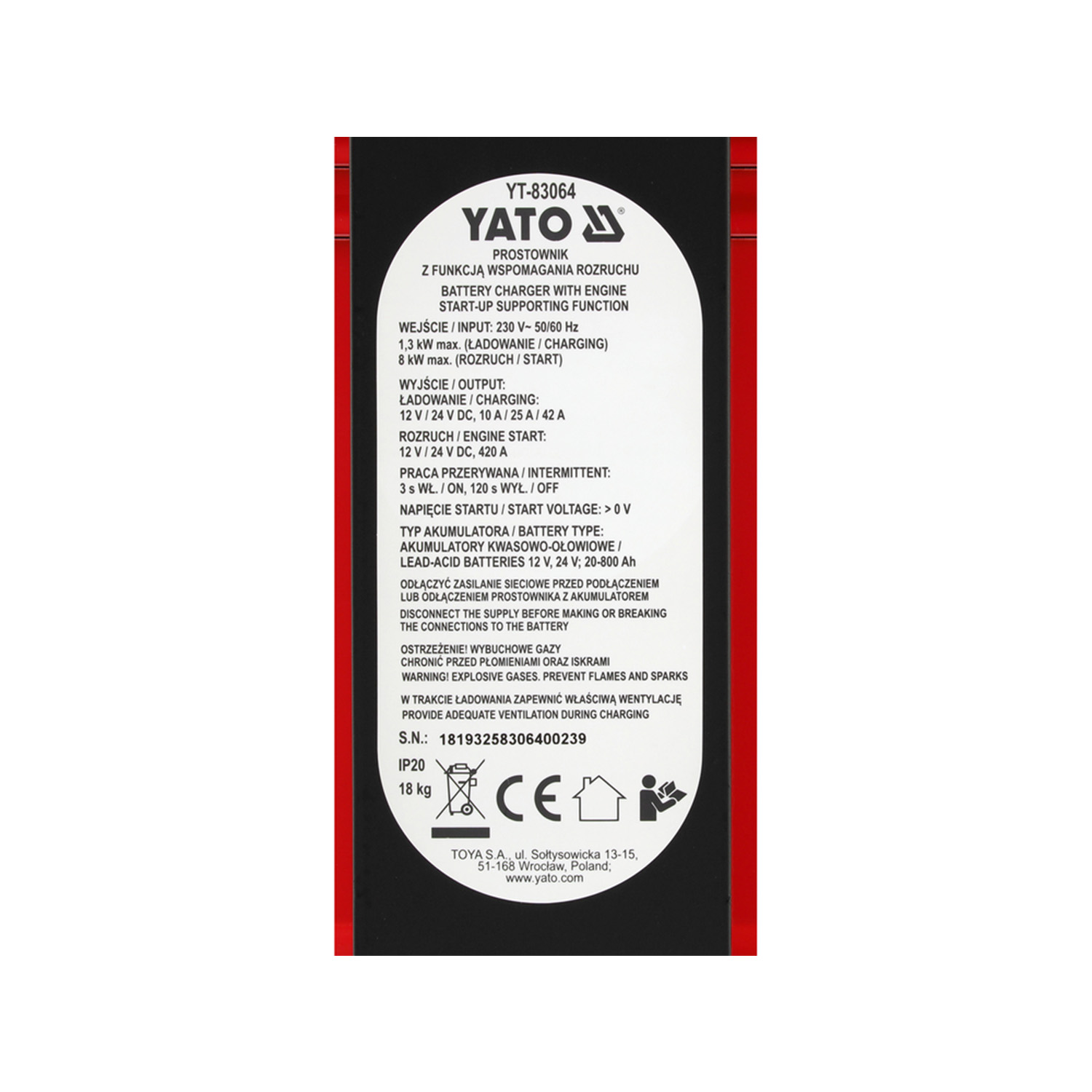 Battery Charger & Jump Starter (12/24 V, 20–400 Ah, 320 A) – Image 7