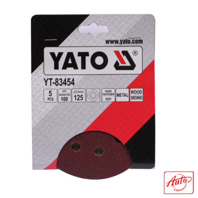 Hook Fastener Abrasive Discs with Holes (125 mm, P100, 8 Hole, 5 pcs)