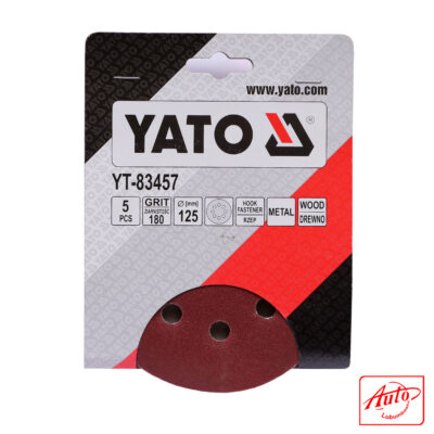 Hook Fastener Abrasive Discs with Holes (125 mm, P180, 8 Hole, 5 pcs)