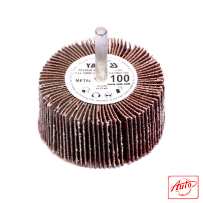 Flap Wheel with Shaft (Ø 60x30x6 mm, P100)