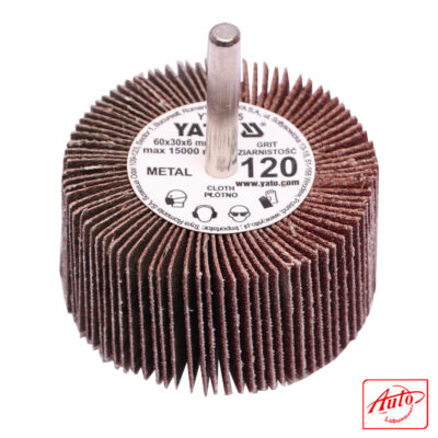 Flap Wheel with Shaft (Ø 60x30x6 mm, P120)