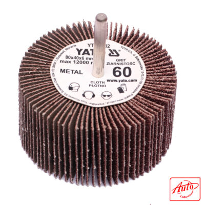 Flap Wheel with Shaft (Ø 80x40x6 mm, P60)