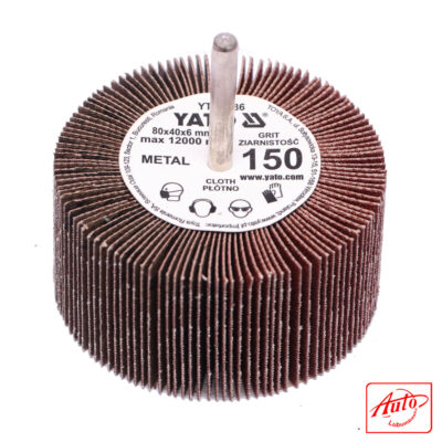 Flap Wheel with Shaft (Ø 80x40x6 mm, P150)