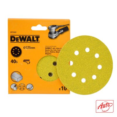 8-Hole ROS Sheet (125 mm, 40 Grit, 8 Hole, 10 Pack)